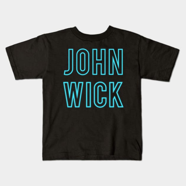 John Wick Kids T-Shirt by rahalarts